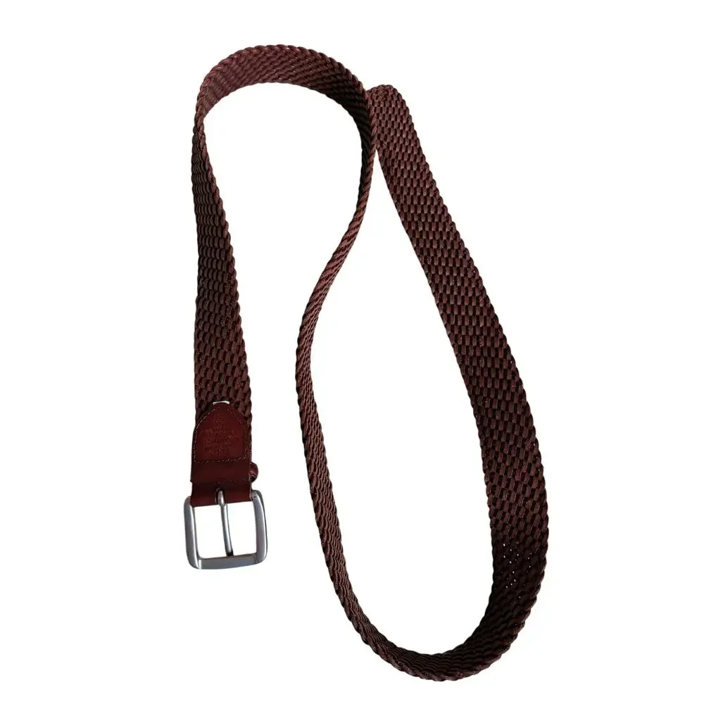 Polo Ralph Lauren Mens Size 50 Brown Braided Woven Leather Belt Big Tall